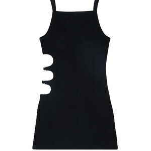 SANDY LIANG | “Pronto” Black cutout rib knit dress | Sz S